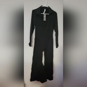 Mooslover One Piece Black Xl Flare Jumpsuit Stretch New